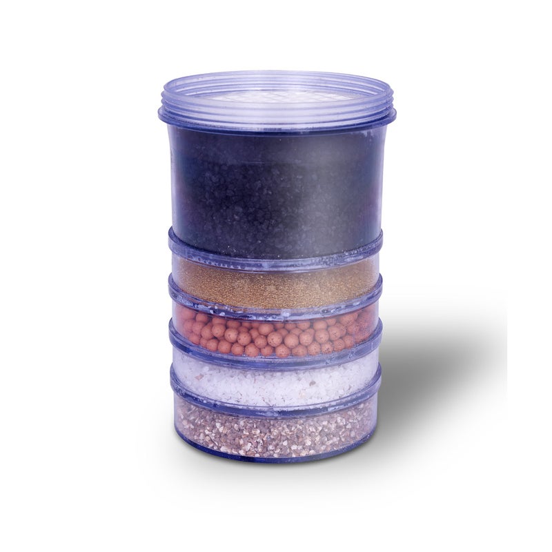 Ronaqua 5-Stage Replacement Mineral Filter Cartridge for Countertop & Water Coolers. 5 layers of filtration & mineralization. Removes granular impurities to provide a brilliant sparkle in water - Image 1